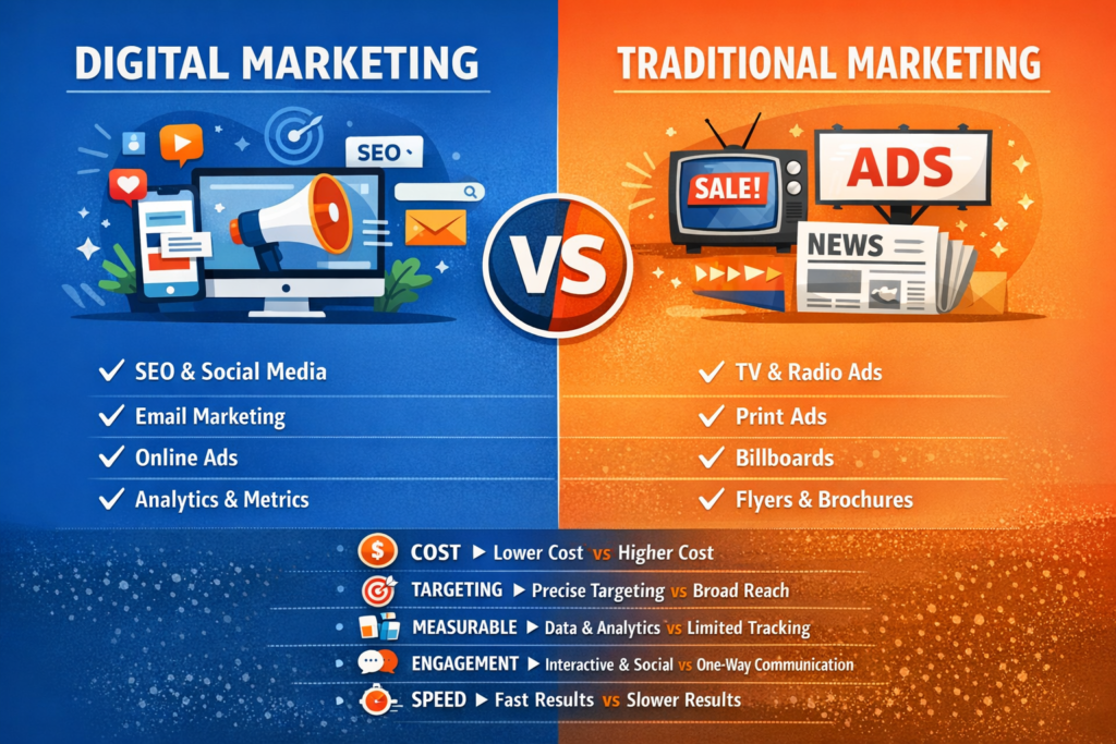Digital Marketing vs Traditional Marketing